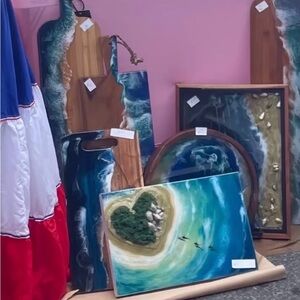Ocean-Themed Resin Art Collection